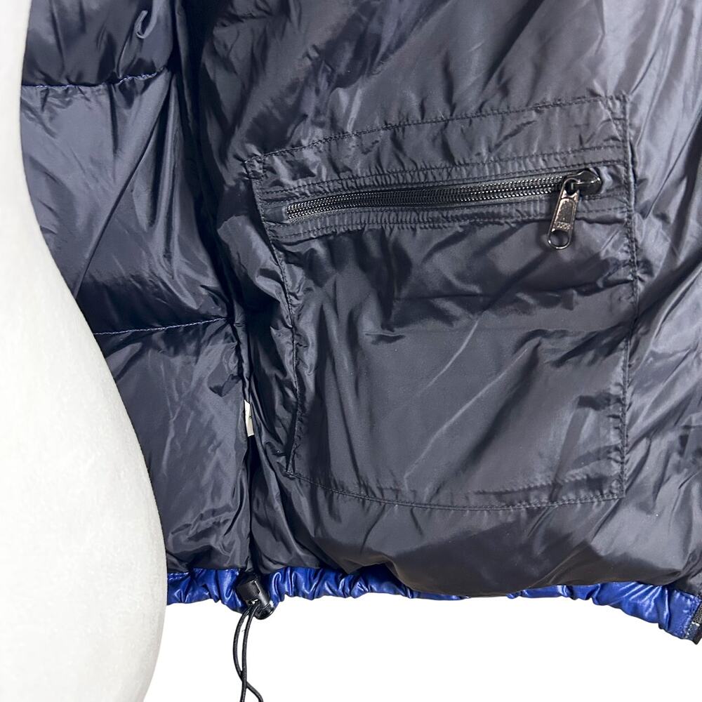 Y2K The North Face 700 Nuptse Down Puffer Vest Blue Black Y2K Streetwear LG - Picture 7 of 16